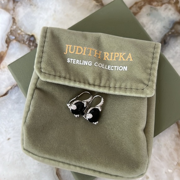 New ✨Judith Ripka black Onyx earrings - Picture 4 of 8